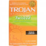 Trojan Twisted Pleasure Lubricated - 12 Pack Sex Toy